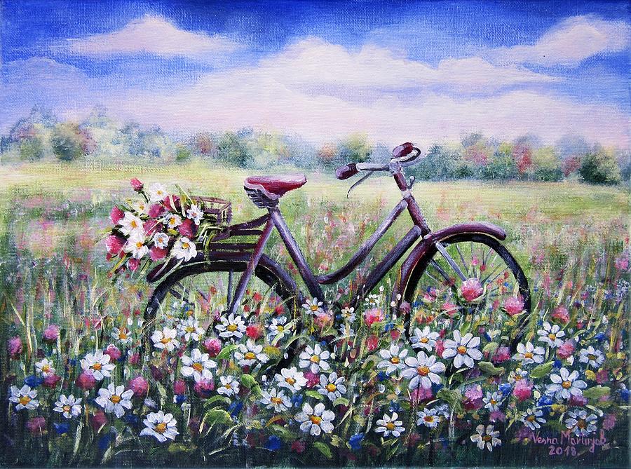 Flower day Painting by Vesna Martinjak