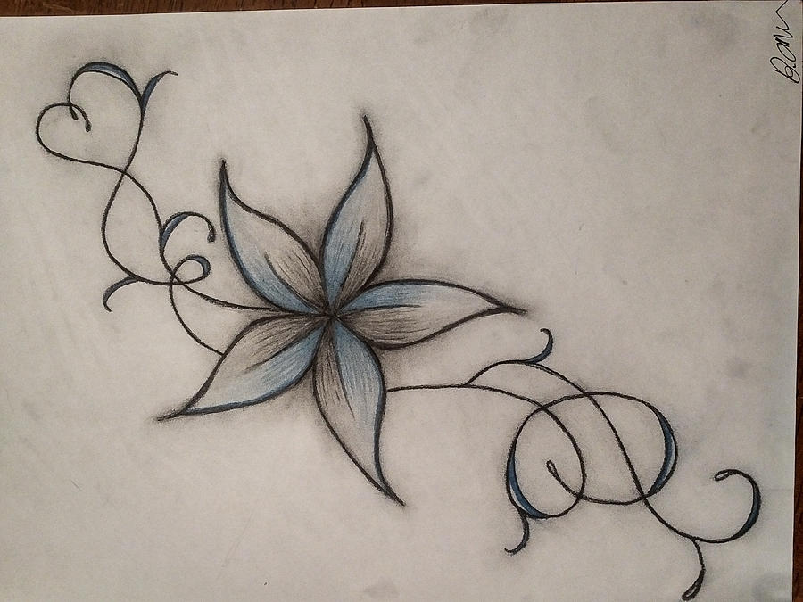 Beautiful Flower hand drawing design sketch - Designsketch.in-saigonsouth.com.vn