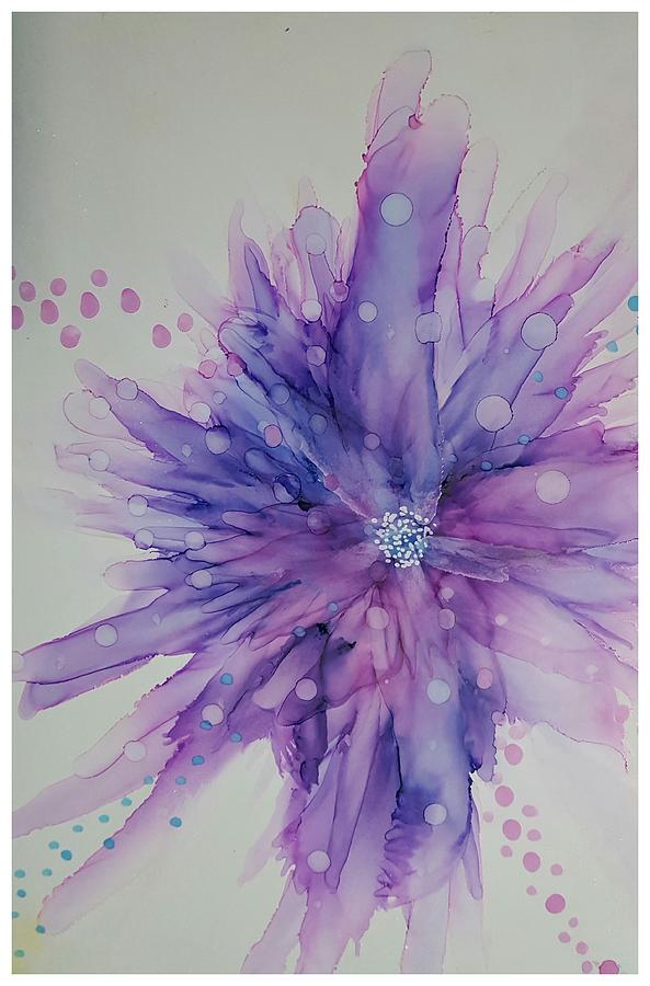 Nature Painting - Flower drops by Cindy Rothery
