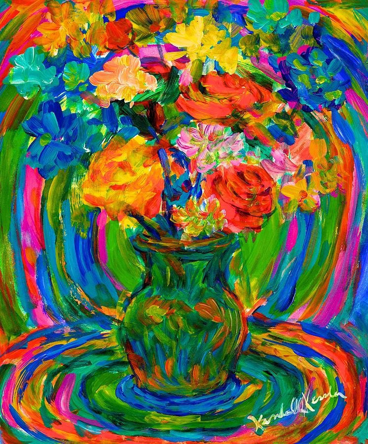 Flower Energy Painting by Kendall Kessler
