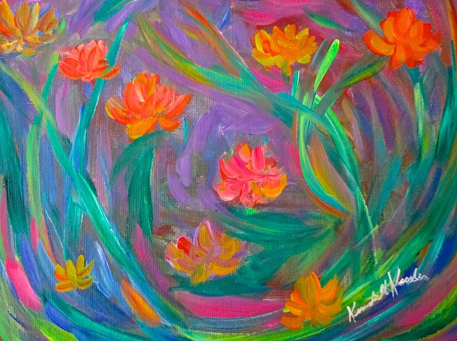 Flower Fancy Stage One Painting by Kendall Kessler