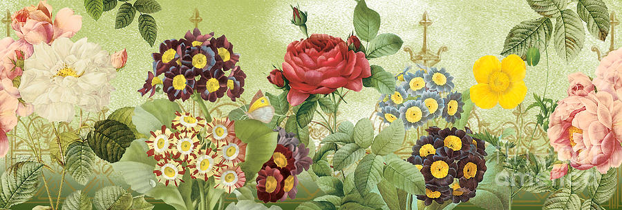 Flower Garden-JP3012 Painting by Jean Plout
