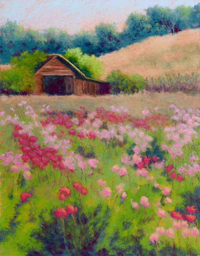 Flower Field Painting by Nancy Jolley