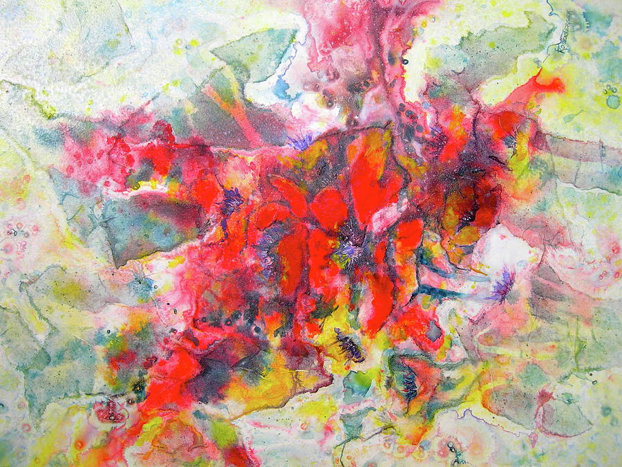 Nature Painting - Flower Flurry by Carolyn Rosenberger