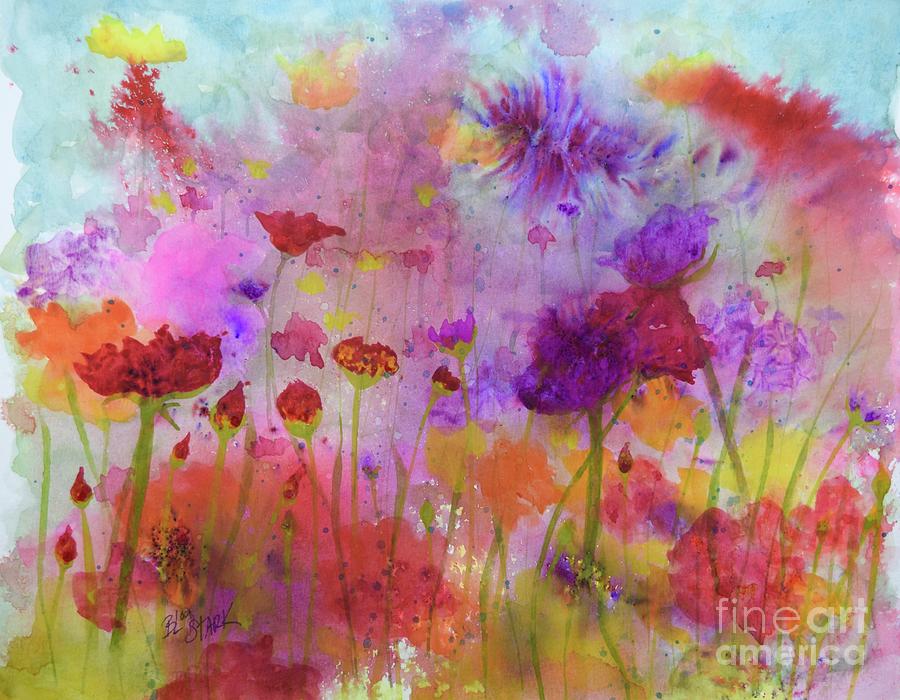 Flower Frenzy  Painting by Barrie Stark
