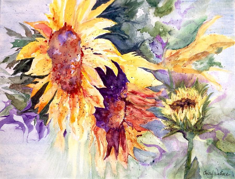 Flower Frenzy Painting by Cheryl Wallace