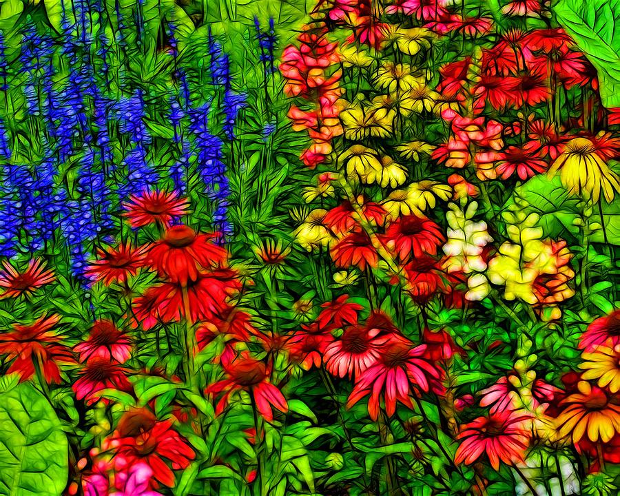 Abstract Photograph - Flower Garden Abstract by David Coleman