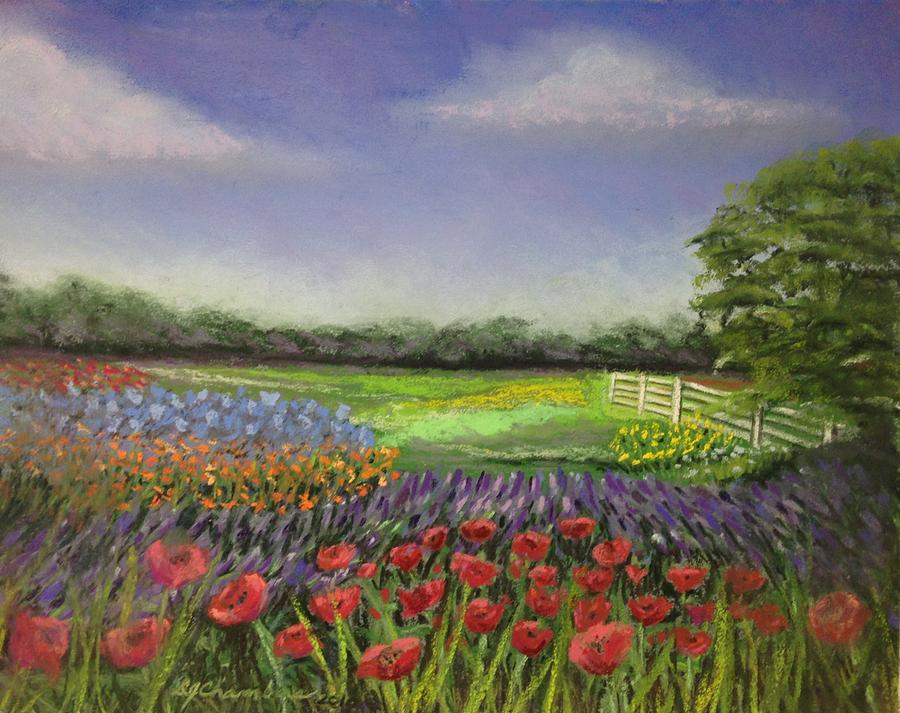Flower Garden Painting by Donna Chambers