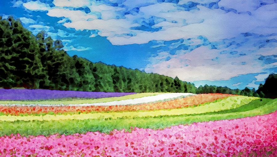 Flower Garden - ID 16235-220312-3753 Painting by S Lurk