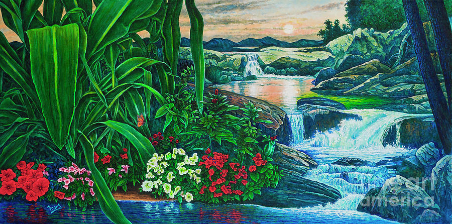 Flower Garden IX Painting by Michael Frank