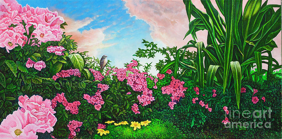 Flower Garden XI Painting by Michael Frank