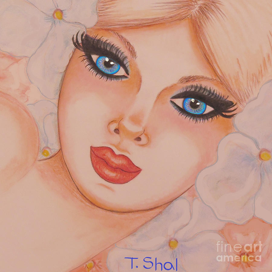  Flower Girl 5 Drawing by Tara Shalton
