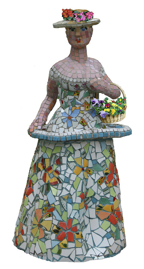 Flower Girl Sculpture - Flower Girl by Katia Weyher