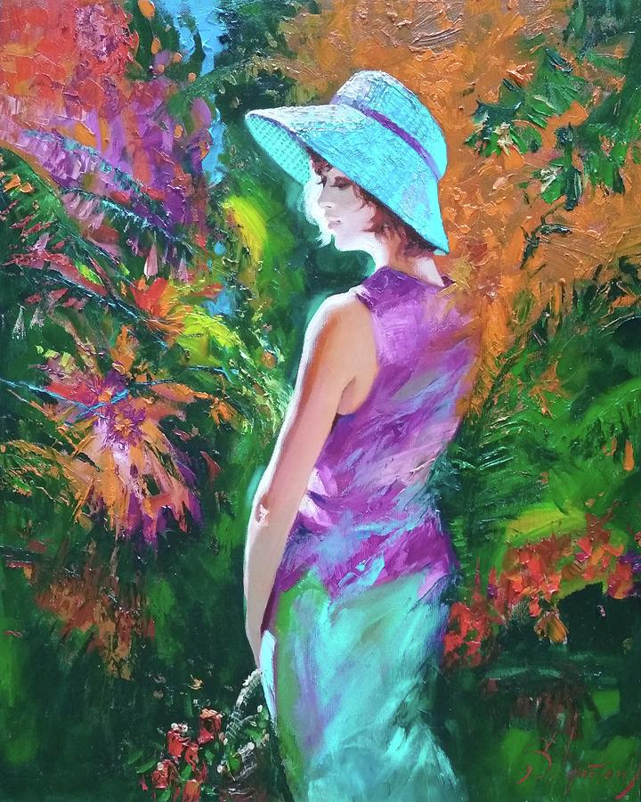 Flower-girl Painting by Sergey Ignatenko