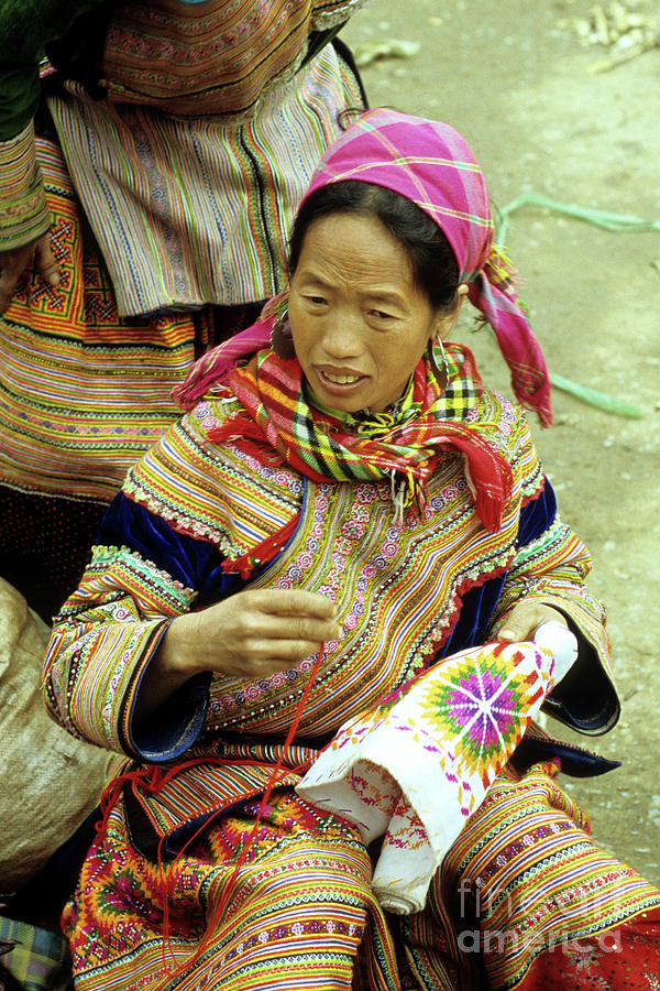 Flower Hmong Woman 06 Photograph by Rick Piper Photography