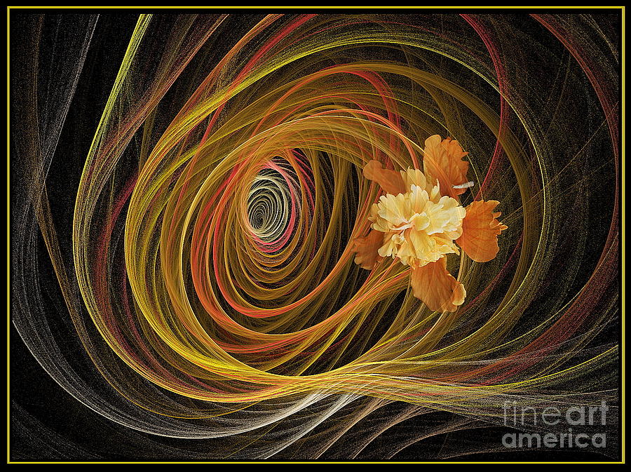Flower In Swirl Thrust Mixed Media by Viktor Savchenko