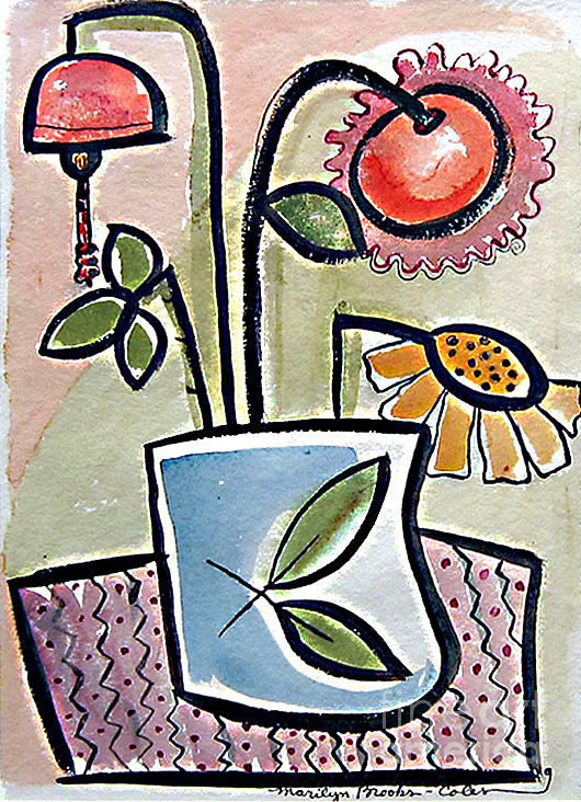 Flower jug Painting by Marilyn Brooks