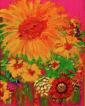 Flower Painting by Lilliana Didovic