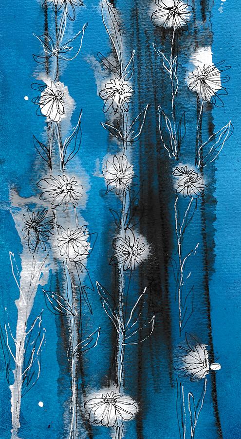Flower Lineup Painting by Louise Adams