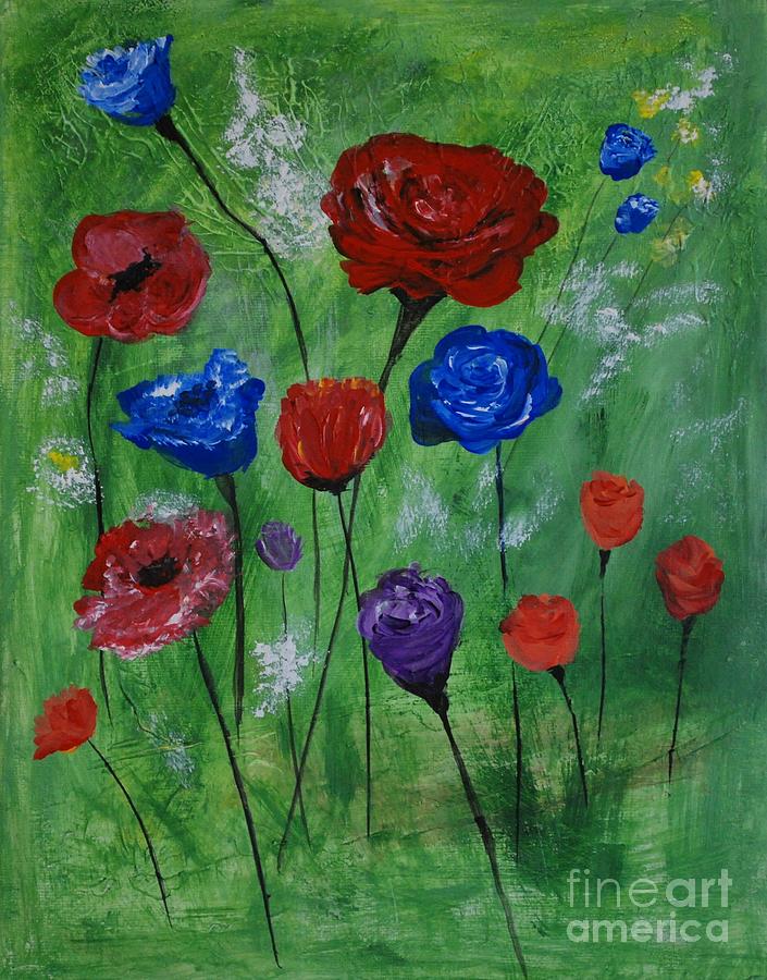 Flower Magic Painting by Leslie Allen