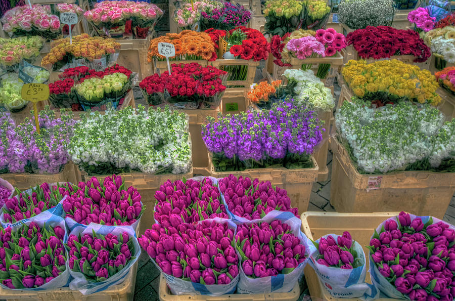 Flower Market Photograph by Nadia Sanowar