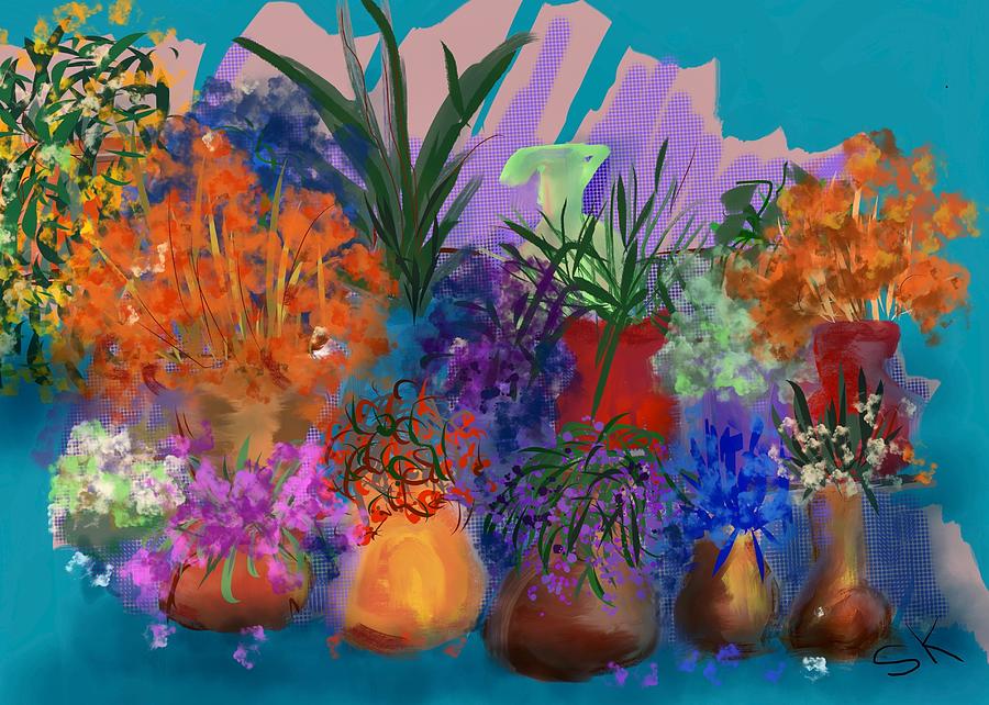 Flower Market Digital Art by Sherry Killam