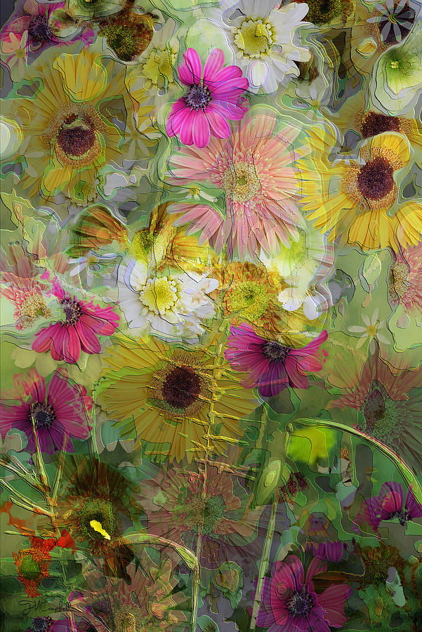 Flower Maze Digital Art by Theresa Campbell