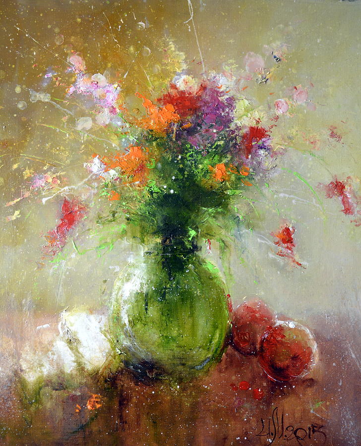Flower Mix Bouquet Painting by Igor Medvedev