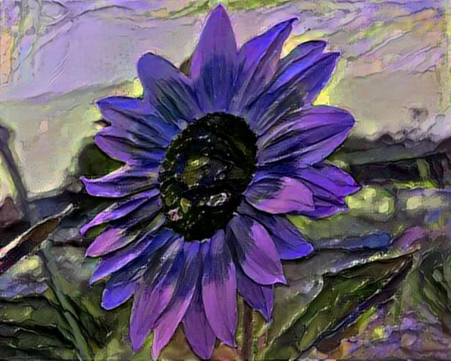 Flower Of The Sun - Purple 2a Digital Art by Artistic Mystic