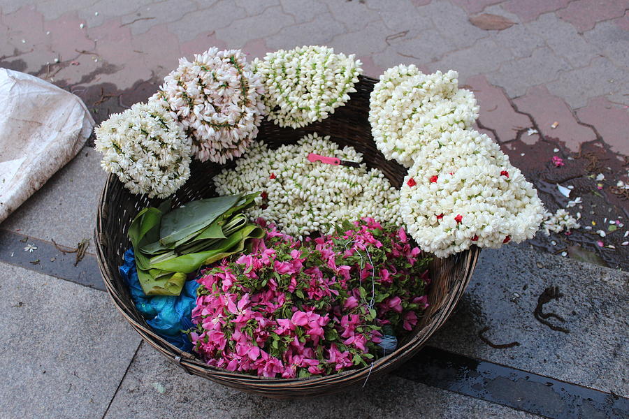 Flower Offerings, Kodaikanal Photograph by Jennifer Mazzucco