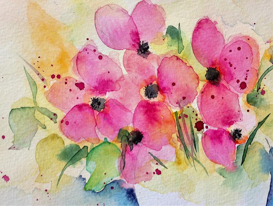 Flower painting 2 Painting by Britta Zehm - Fine Art America