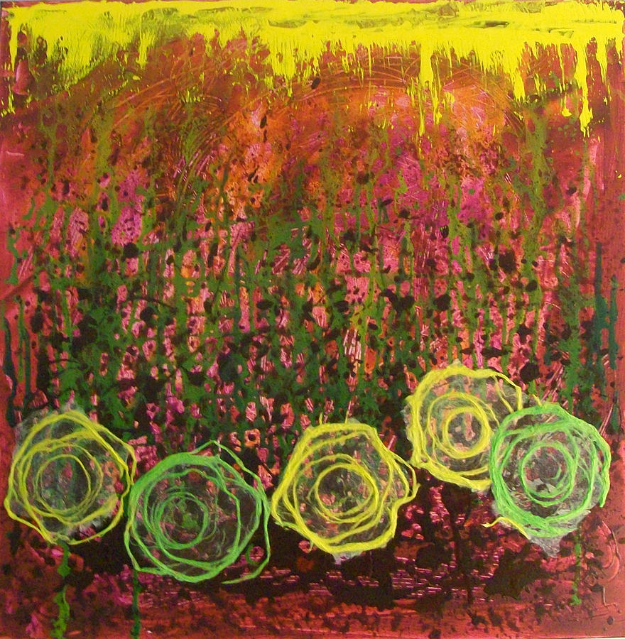 Flower Pops Painting by Sonal Raje