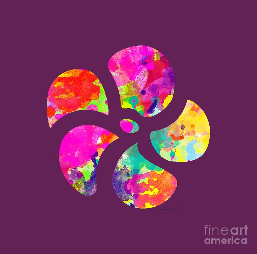 Flower Power 1 - TEE SHIRT DESIGN Digital Art by Debbie Portwood