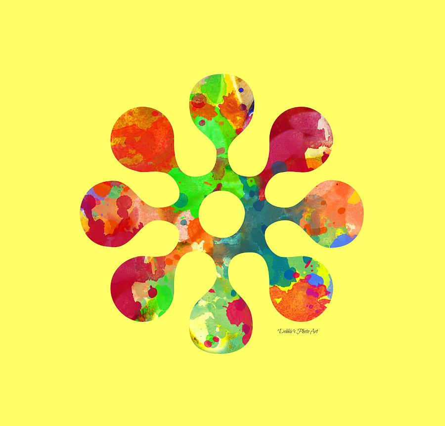 Flower Power 4 - TEE SHIRT DESIGN Digital Art by Debbie Portwood