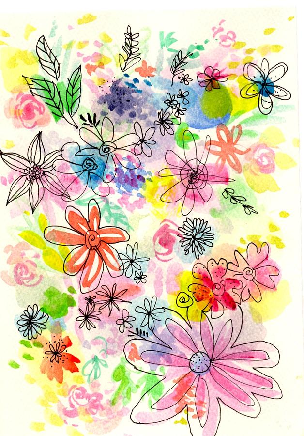 Flower Power Painting by Chris Hobel