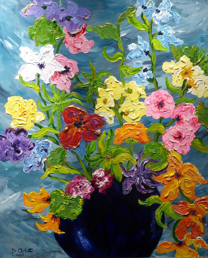 Flower Power Painting by Diane Arlitt
