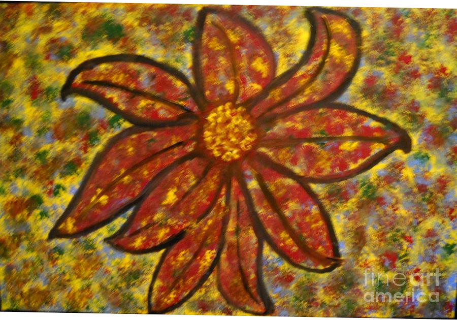 Flower Power Painting by Leslie Revels