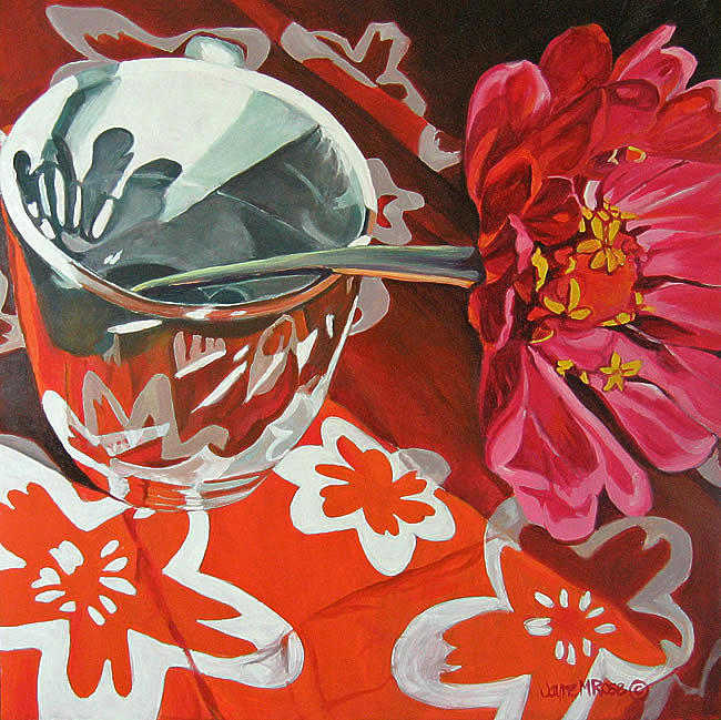 Floral Painting - Flower Power SOLD by Jayne Rose Floral Painting - Flower Power SOLD by Jayne Rose