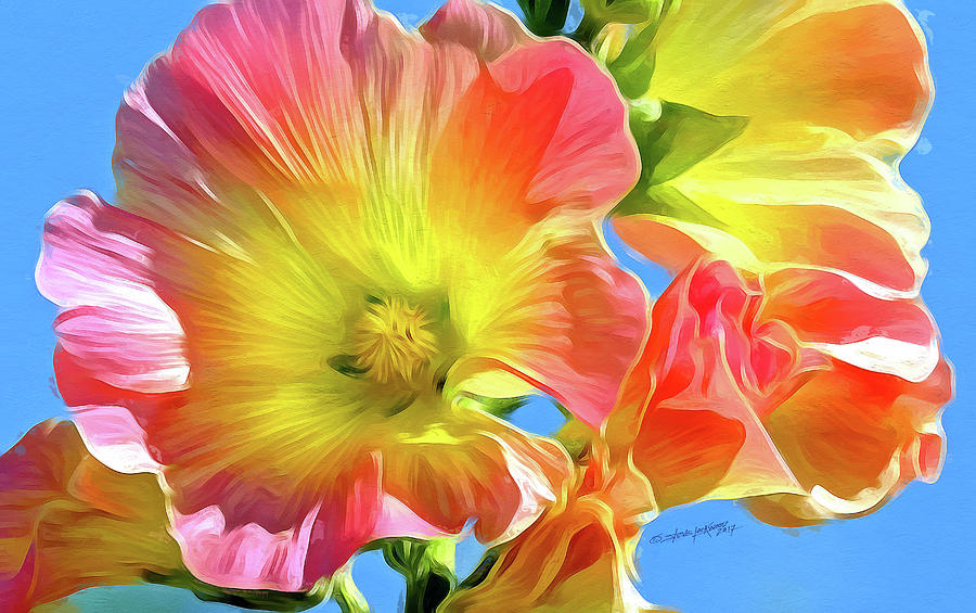 Flower Power Digital Art by Steve Lockwood