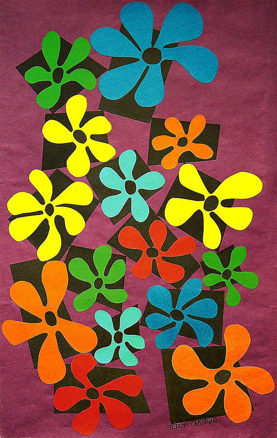 Flower Power Tapestry - Textile by Teddy Campagna
