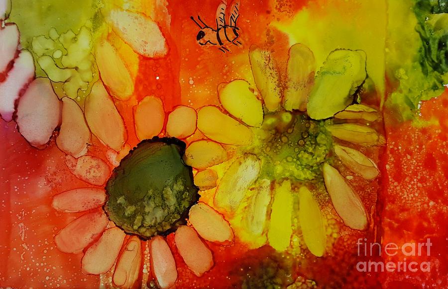 Flower Power Painting by Terri Mills