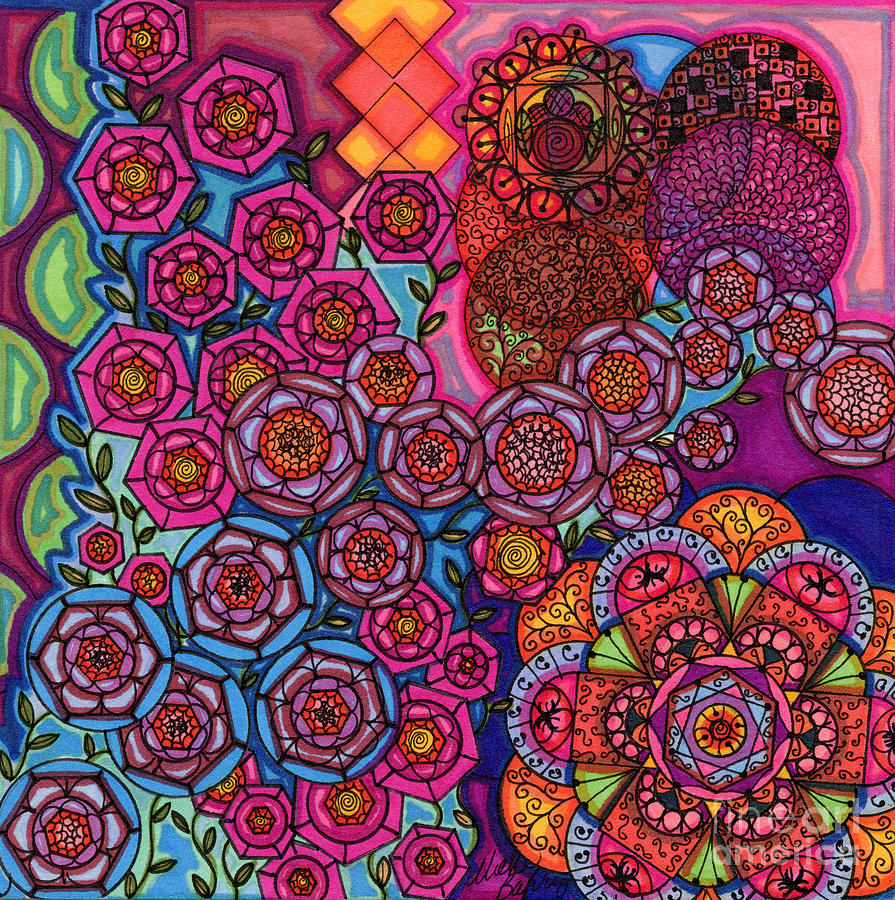 Flower Power Painting by Vicki Baun Barry