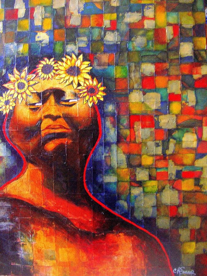 Flower Seller Mixed Media by Carmen R Sonnes Flower Seller Mixed Media by Carmen R Sonnes