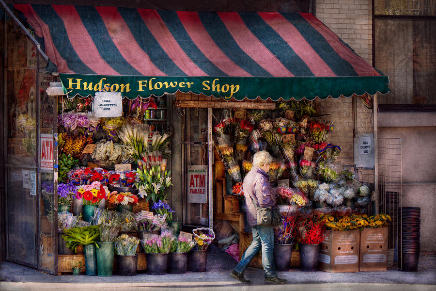 Mothers Day Photograph - Flower Shop - NY - Chelsea - Hudson Flower Shop  by Mike Savad