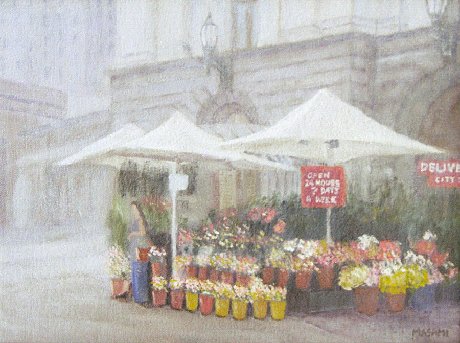 Flower Shop Painting by Masami Iida