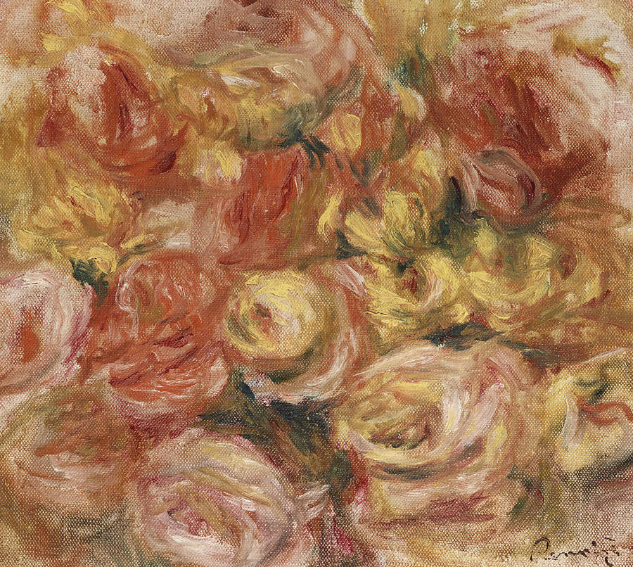 Pierre Auguste Renoir Painting - Flower Sketch by Pierre Auguste Renoir