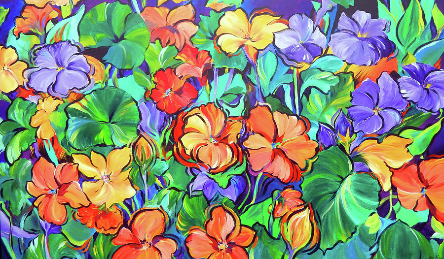 Flower Song Full Size Painting by Judi Krew