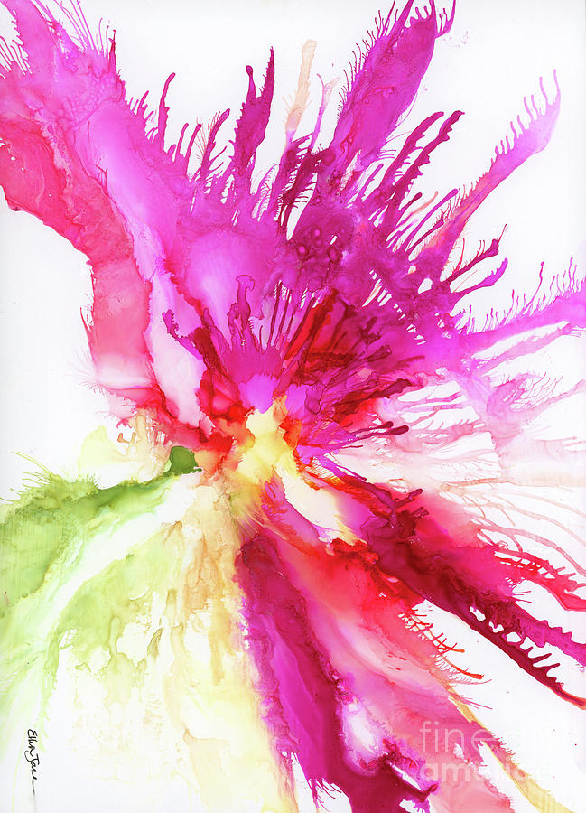 Abstract Painting - Flower Spray by Ellen Jane