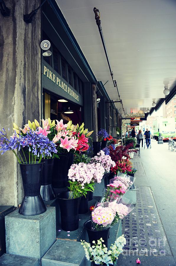 Flower Photograph - Flower Stalls by Kiana Carr