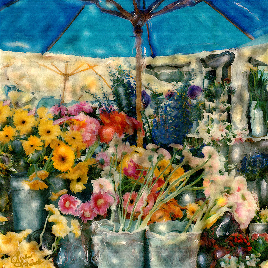 Flower Photograph - Flower Stand by Linda Scharck